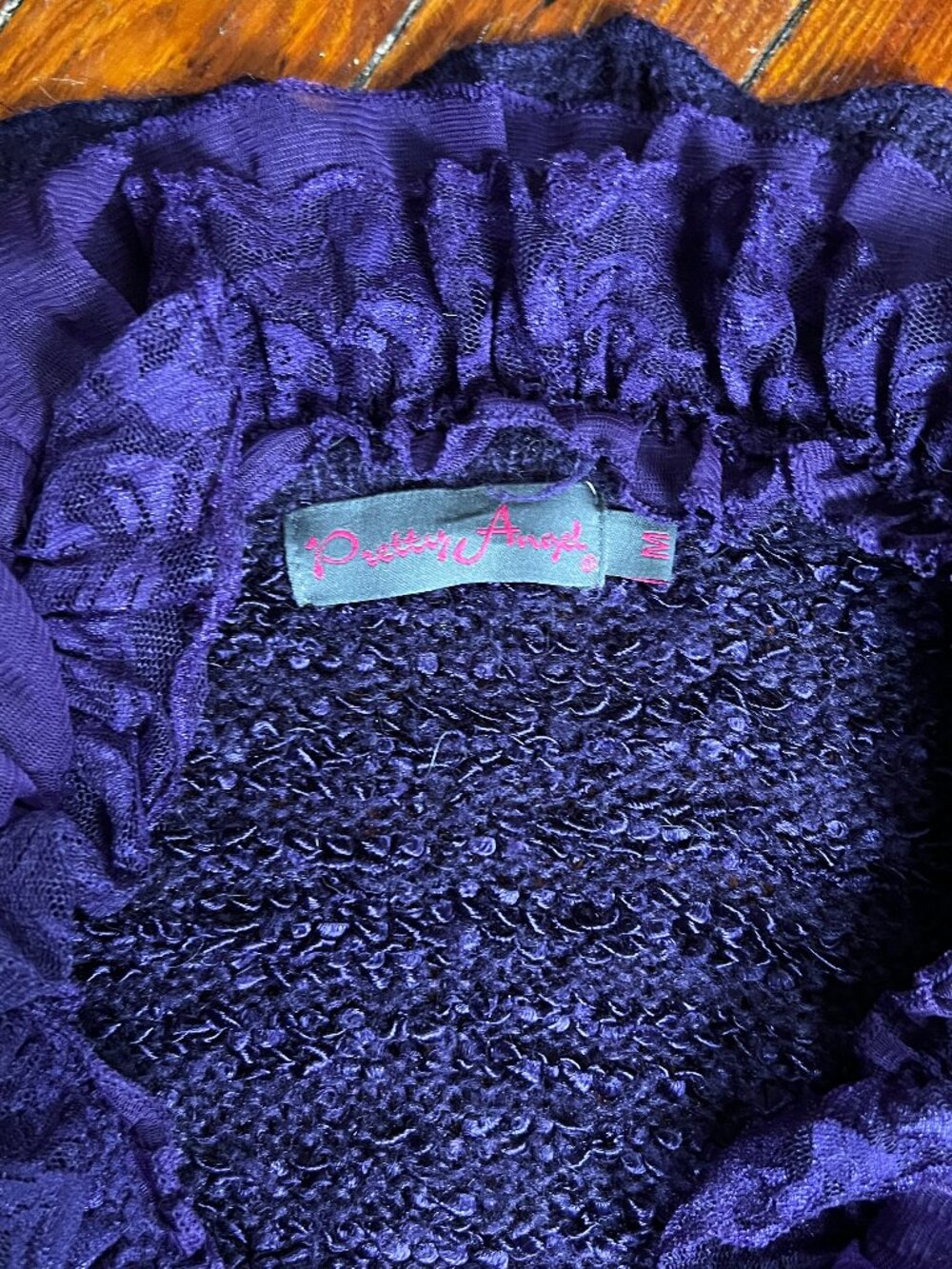 Purple Knit Ruffle duster - Picture 11 of 16